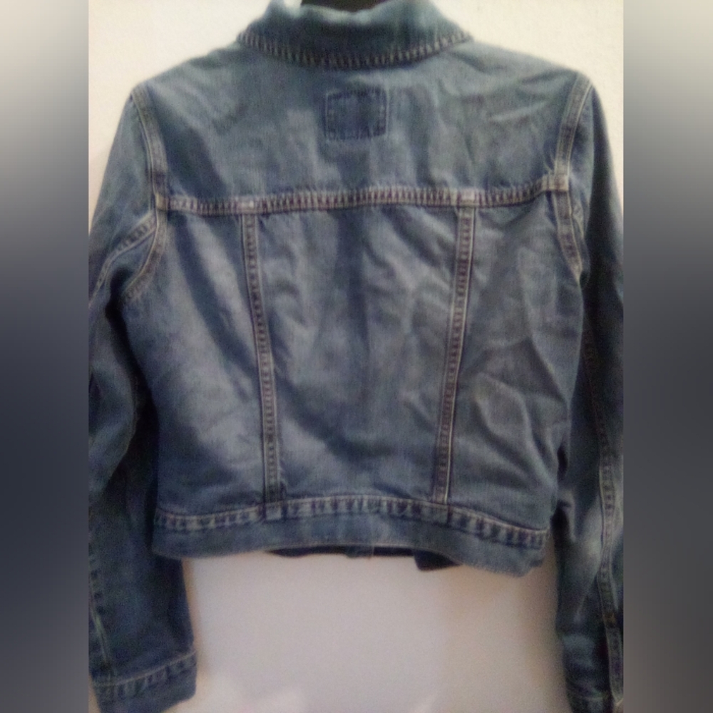 Old Navy San Francisco California Denim Jean Jacket Trucker Size M 100% Cotton - Picture 8 of 9